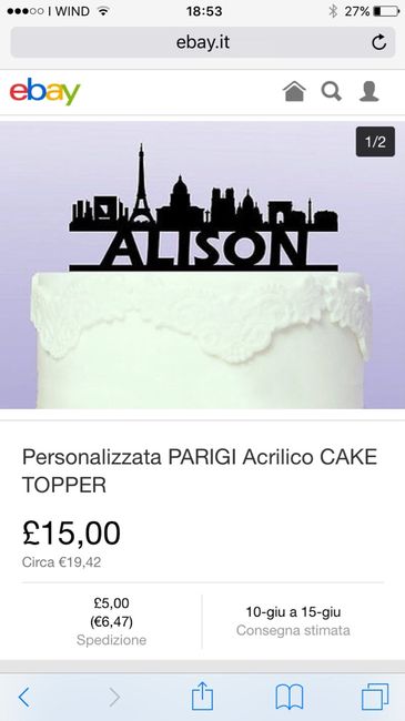 Ricerca cake topper - 1