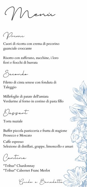 Come scrivere il menù? - 1