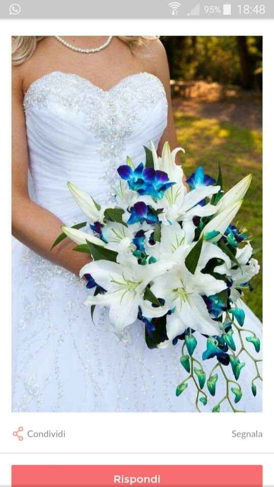 Bouquet a cascata con orchidee - 1