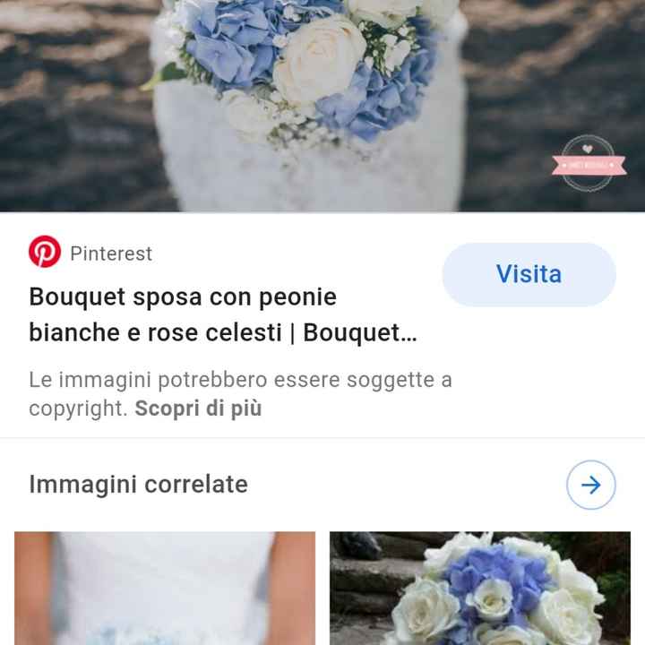 Bouquet colore celeste/azzurro carta da zucchero❤ - 1