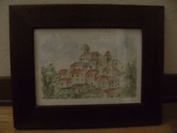 Prova bomboniera quadretto acquerello