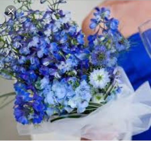 Proposta bouquet odierna...fiori blu - 4