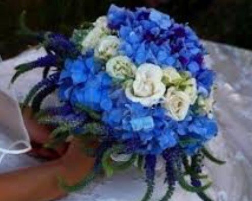 Proposta bouquet odierna...fiori blu - 7