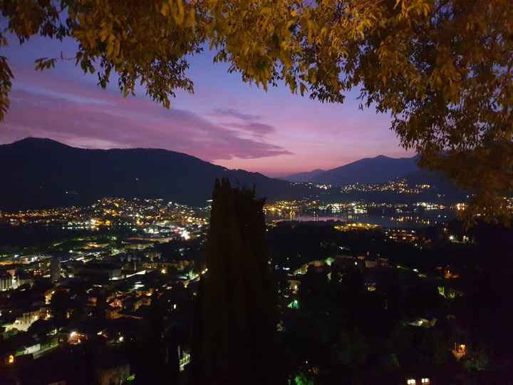 Tramonto vista terrazza panoramica castello