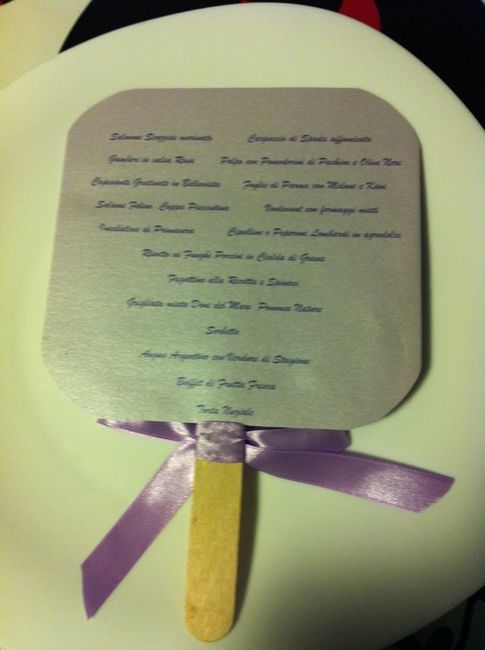 ventaglio menu'