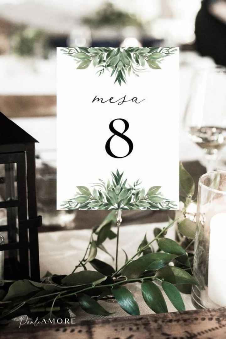 Nome tavoli matrimonio tema eucalipto - 2