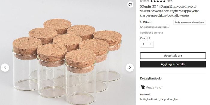 Dimensioni boccette per segnaposto 3