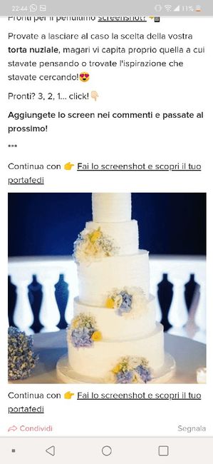 Fai lo screenshot e scopri la tua torta nuziale - 1