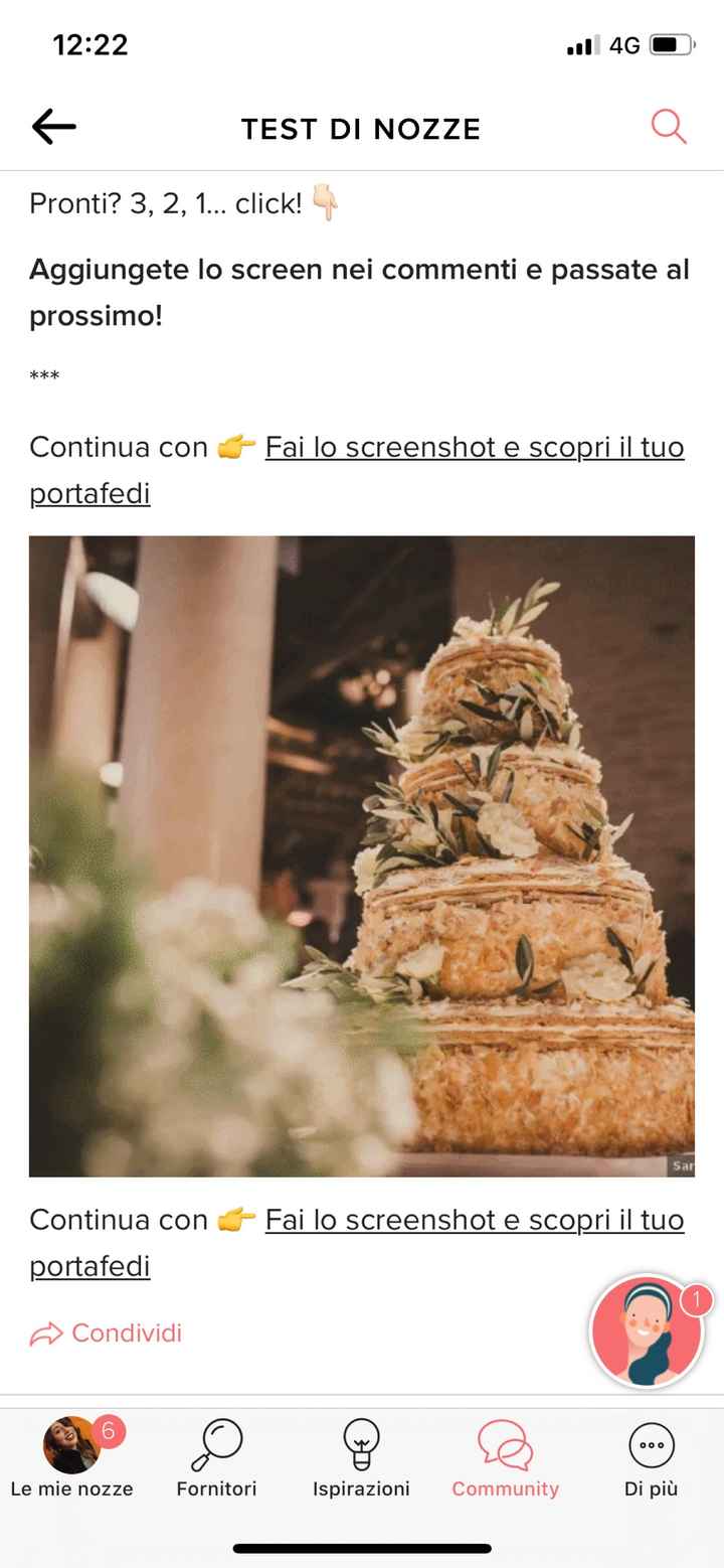 Fai lo screenshot e scopri la tua torta nuziale - 1