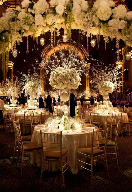 decorazione location con ortensie e gispofila