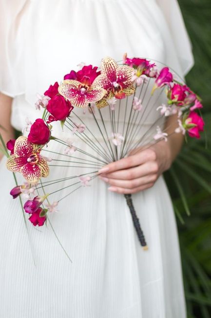bouquet ventaglio orchidee