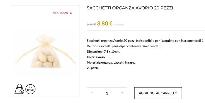 Sacchettini confettata
