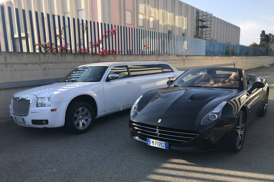 Limousine + Ferrari