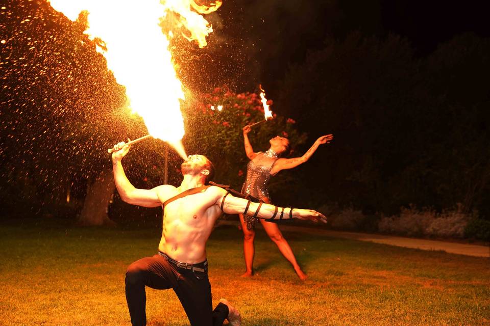 Fire show-wedding show-puglia