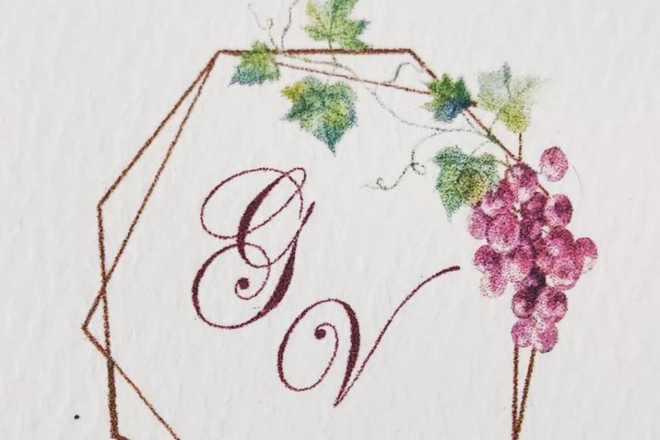 Cornice con iniziali