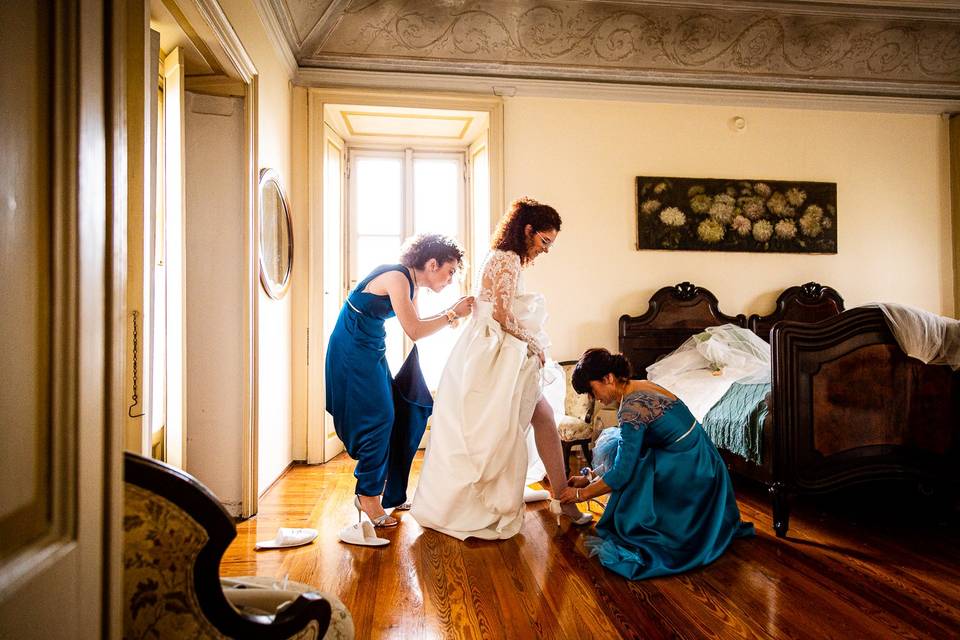 Preparazione - sposa- abito