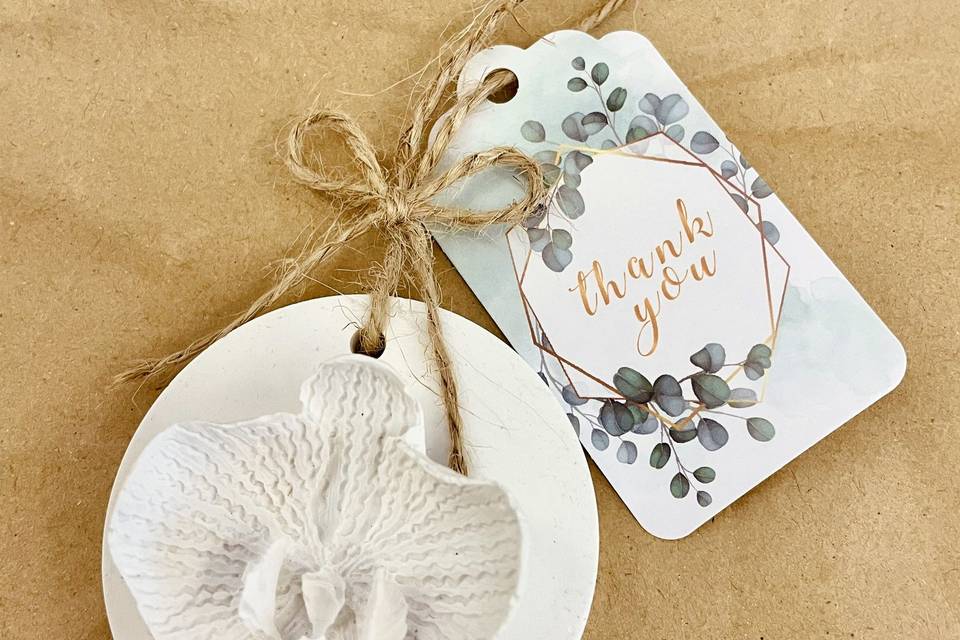 Segnaposto orchidea in gesso