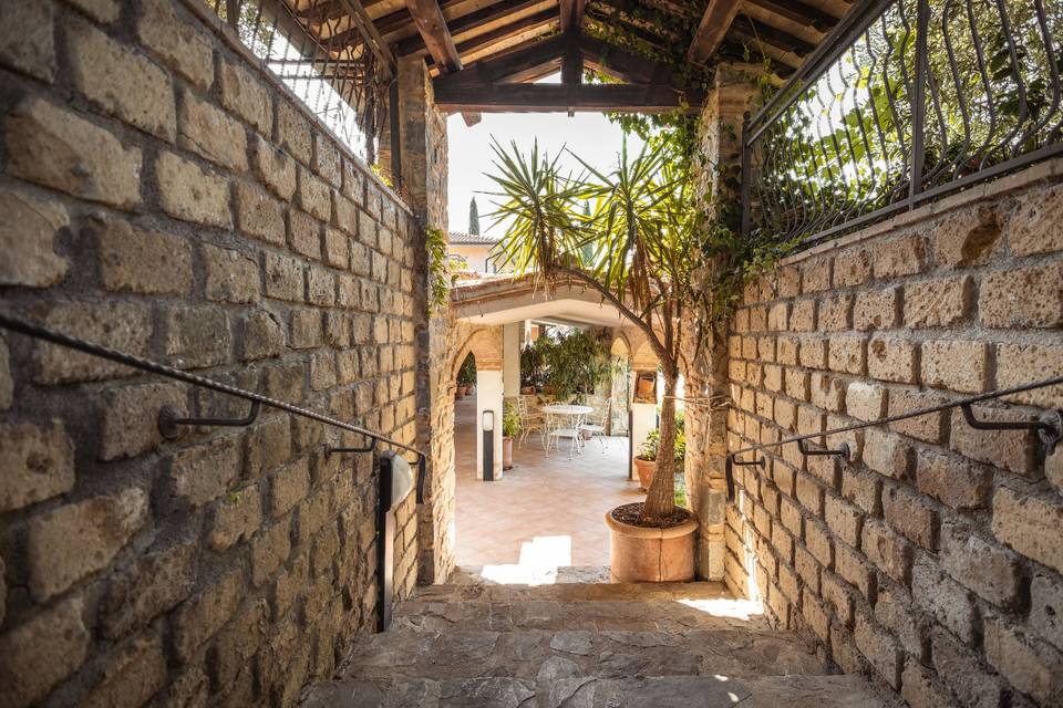 Passagio tra camere e ristoran
