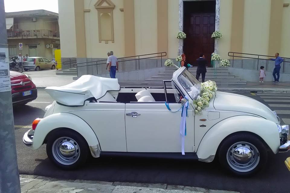 Maggiolone cabrio bianco