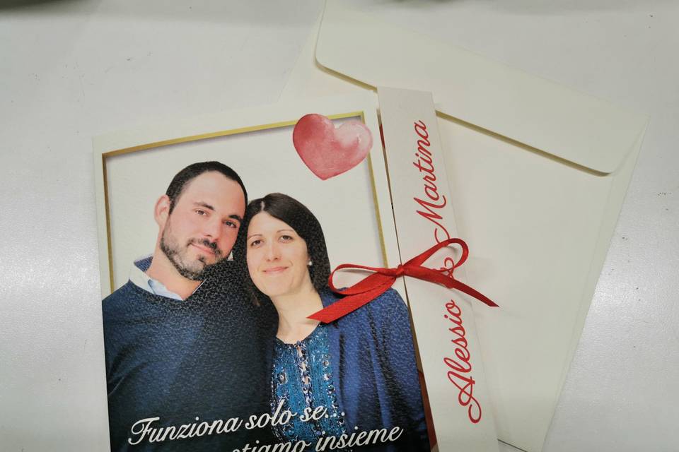 Invito di matrimonio tema amor