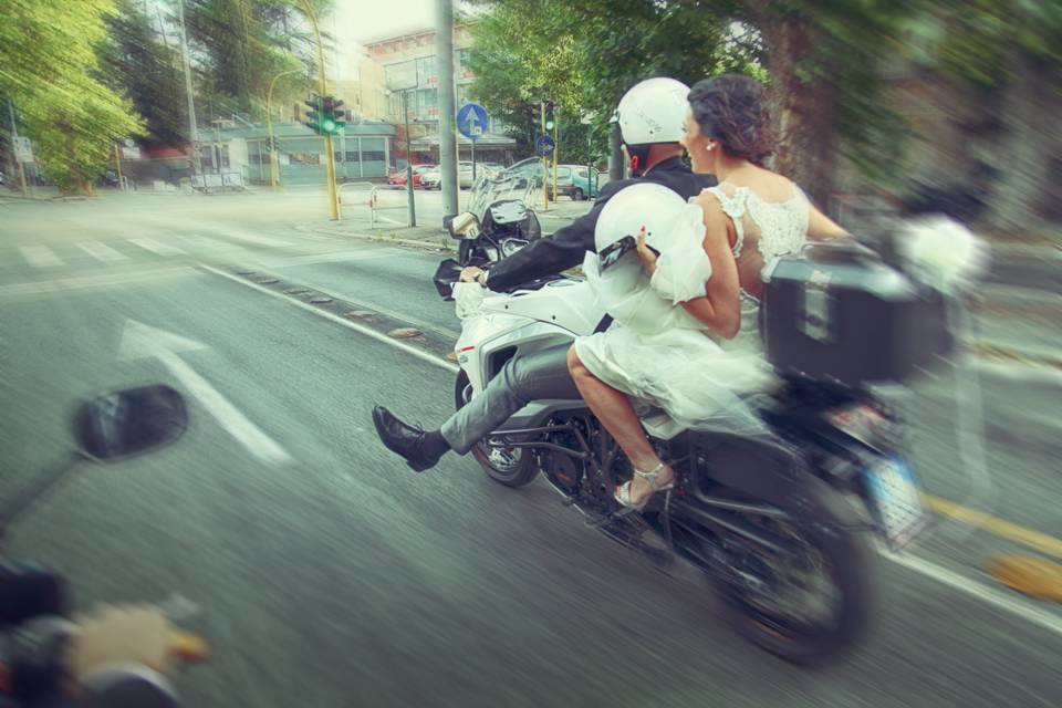 Wedding bikers