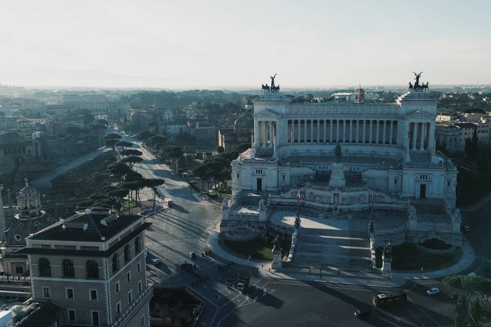 Drone-rome-piazza venezia