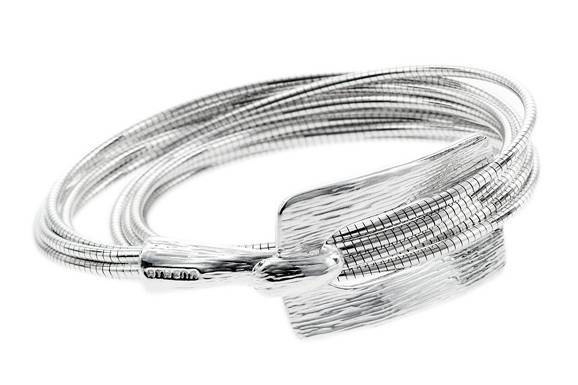 Bracciale in argento naturale