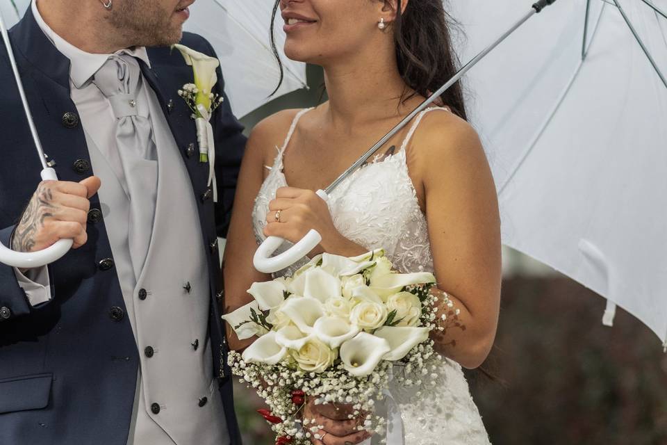 Rainy wedding