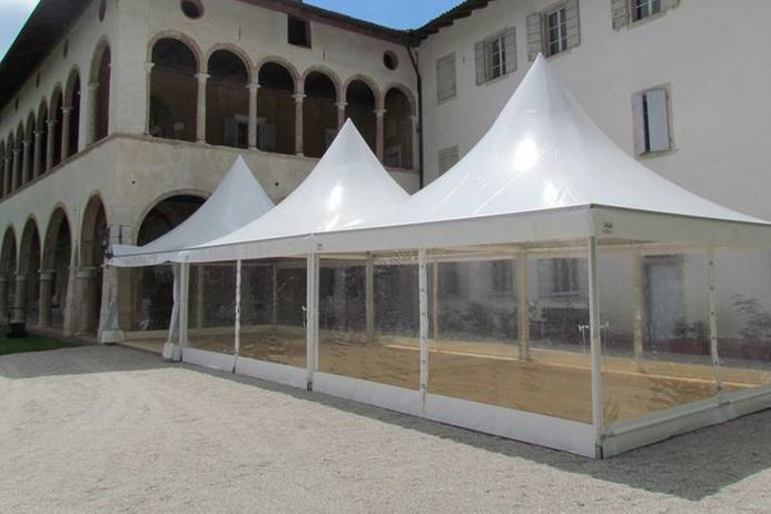 Gazebo quadrati con pavimento