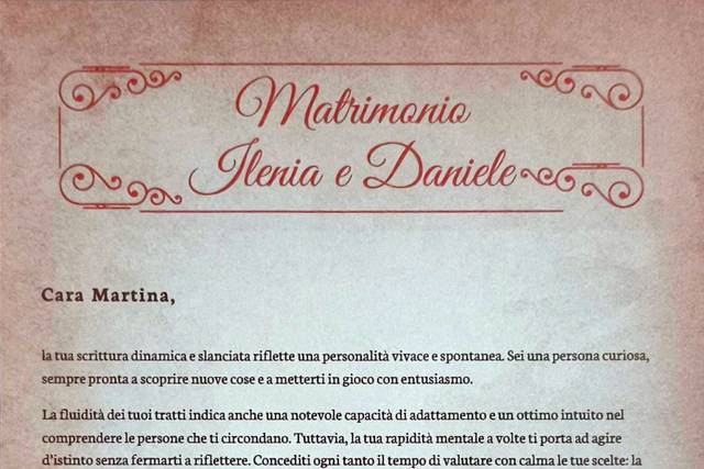 Ritratto grafologico ospiti