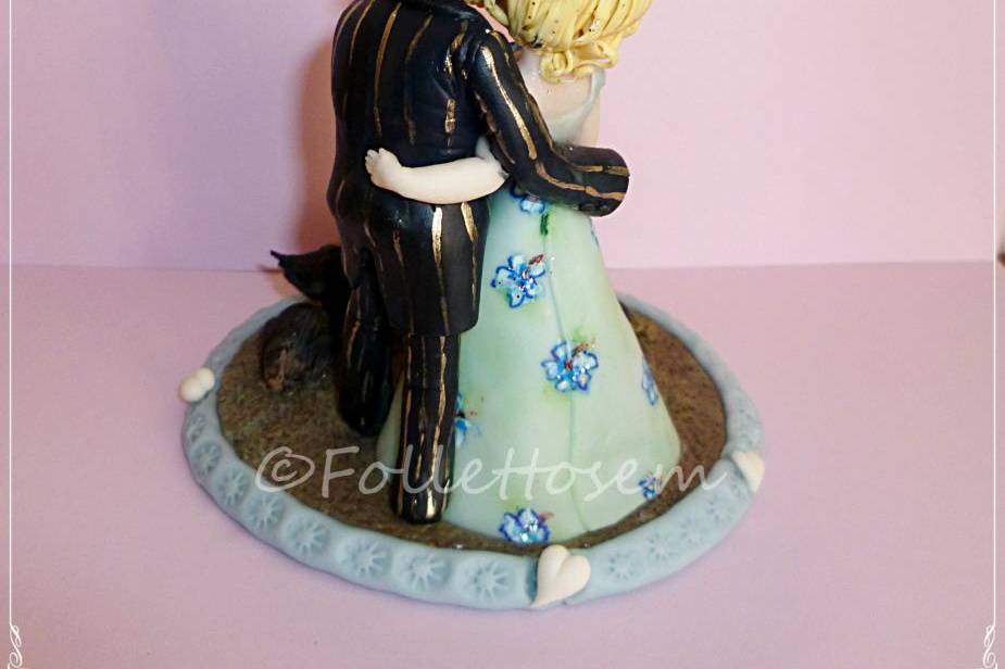 Retro cake topper campale