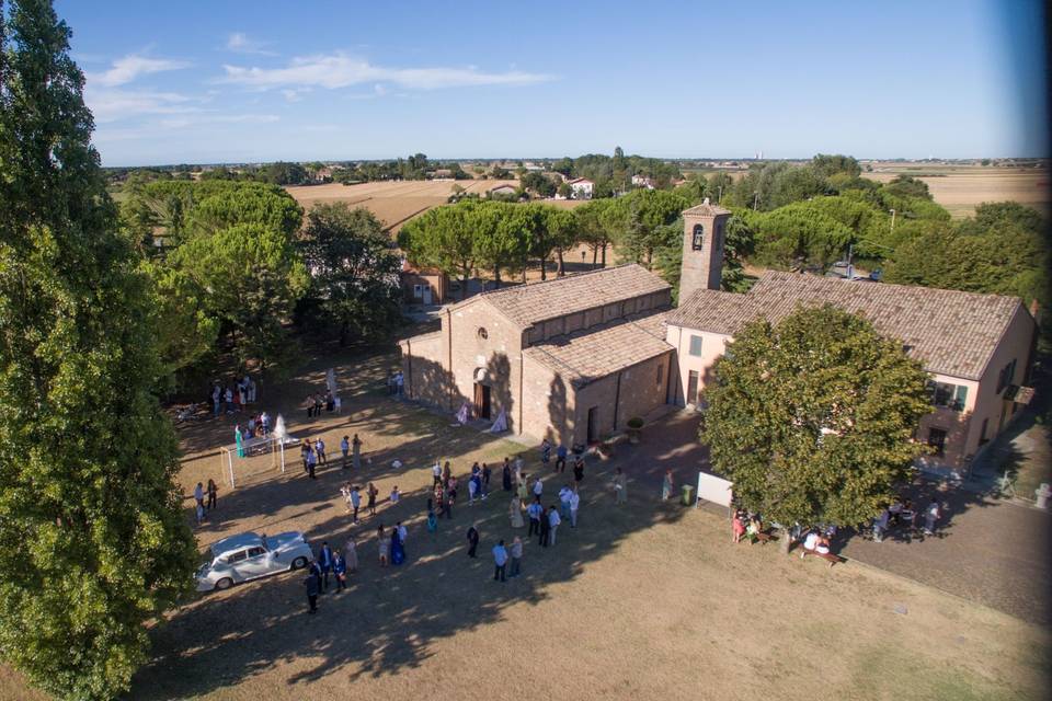 Drone sulla Pieve di Pisignano