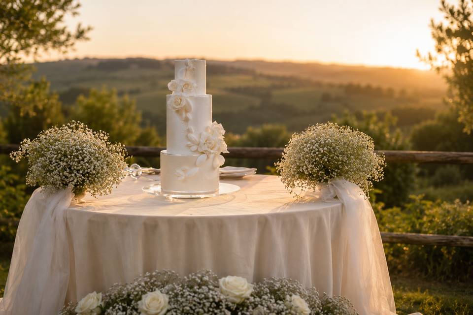 Torta bianca cake design