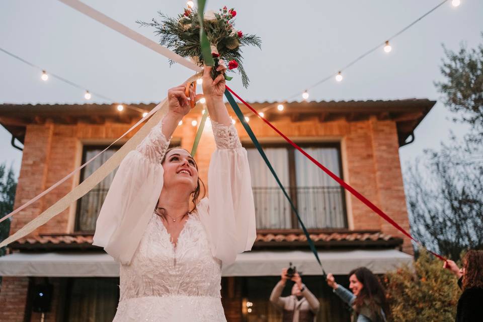 Lancio del bouquet