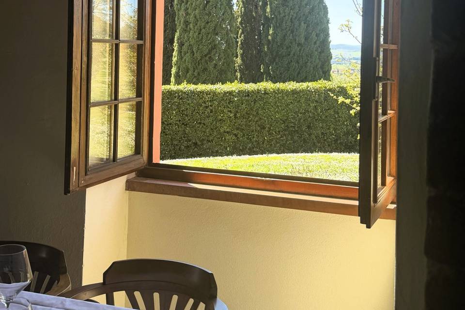 La vista dal ristorante