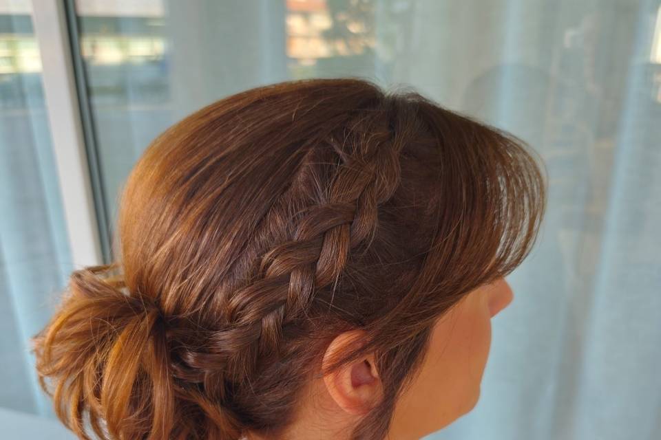 Chignon spettinato +intreccio