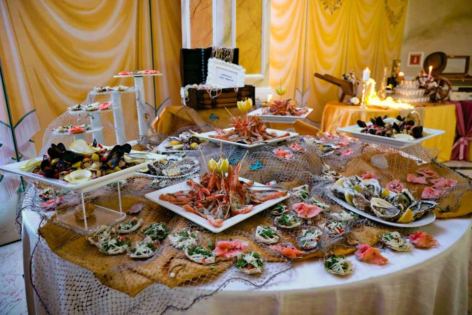 Prelibatezze di mare al buffet