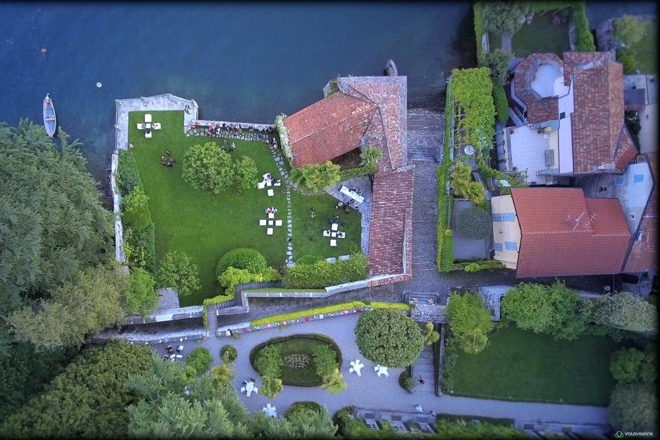 Panoramica sulla villa e il Lago di Como