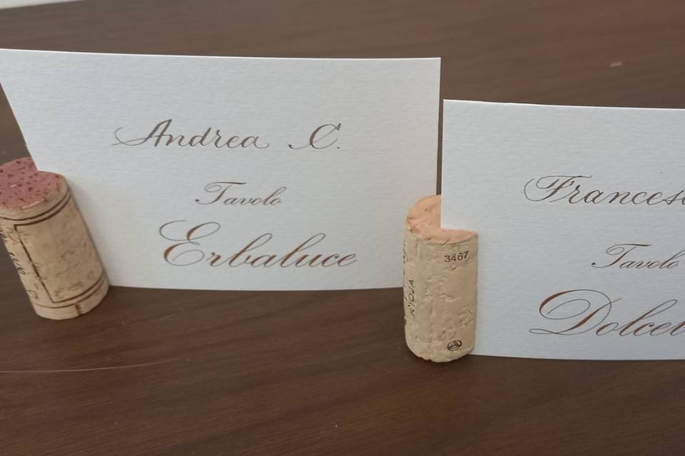 Segnaposti tema vino