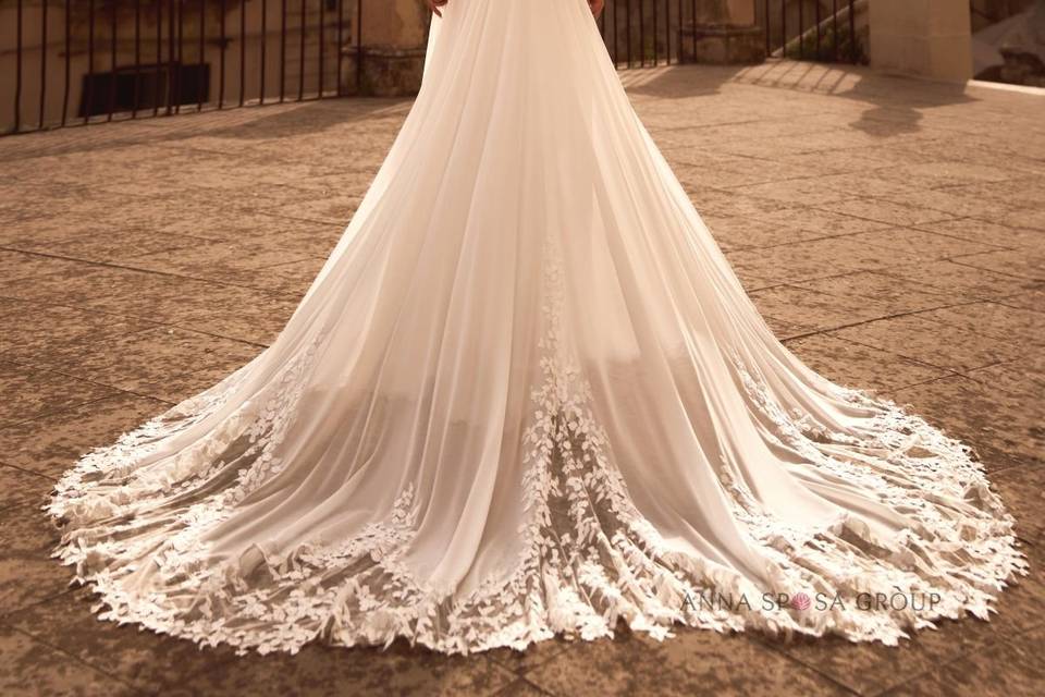 Abito principesco in chiffon
