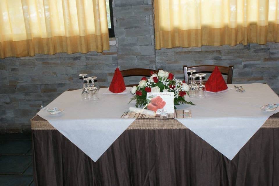 Allestimento tavolo matrimonio