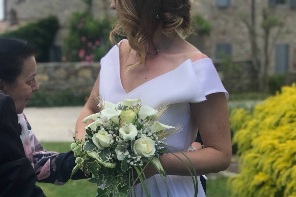 Letizia e il suo bouquet