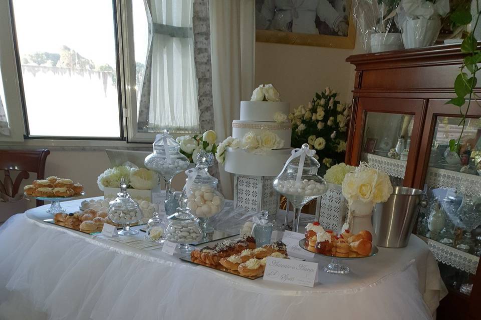 Sweet table effetto nuvola