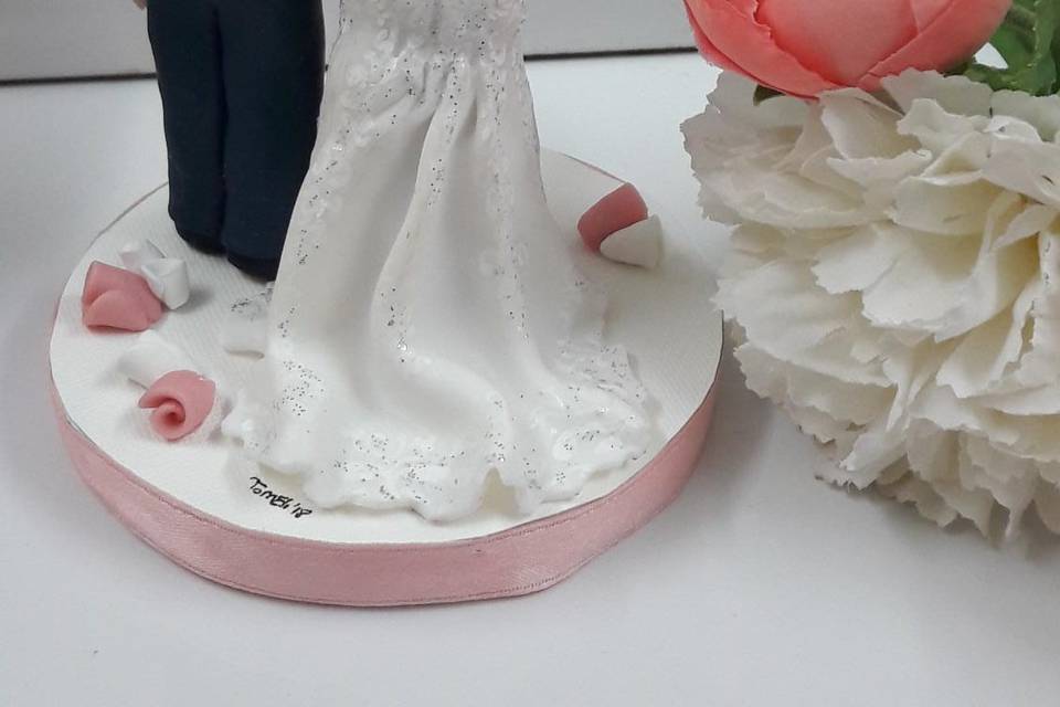 Cake Topper Sposi Rosa 2