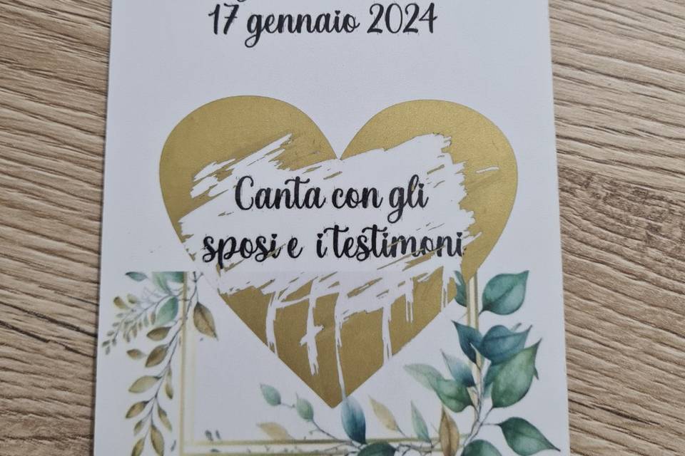 Segnaposto  matrimonio gratta