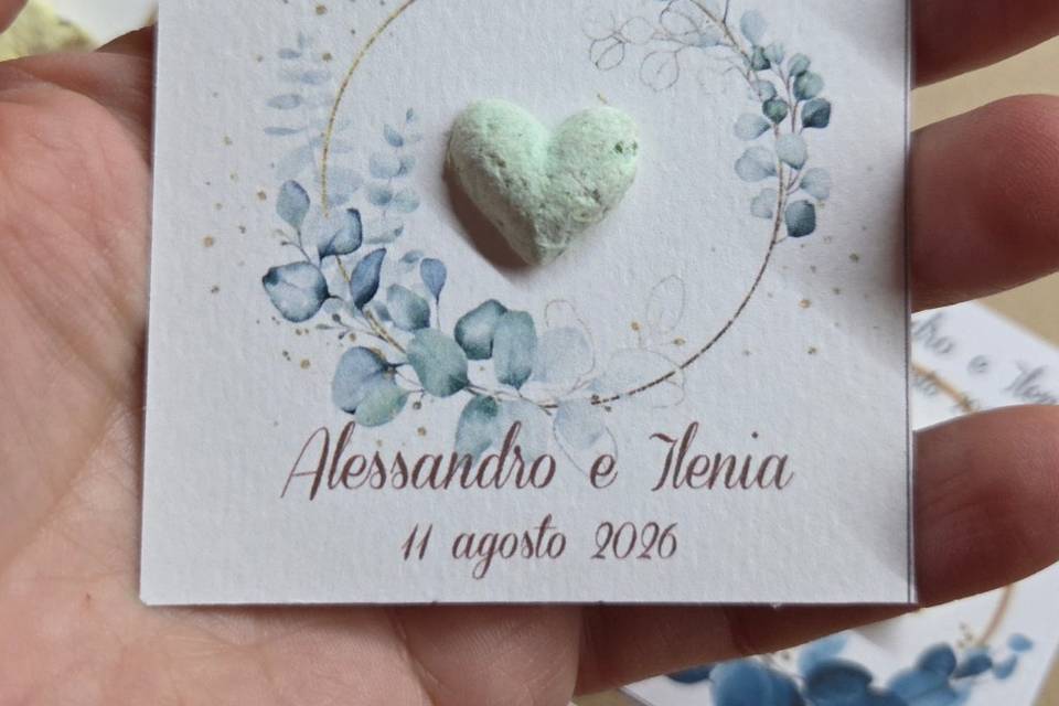 Segnaposto cuore piantabile