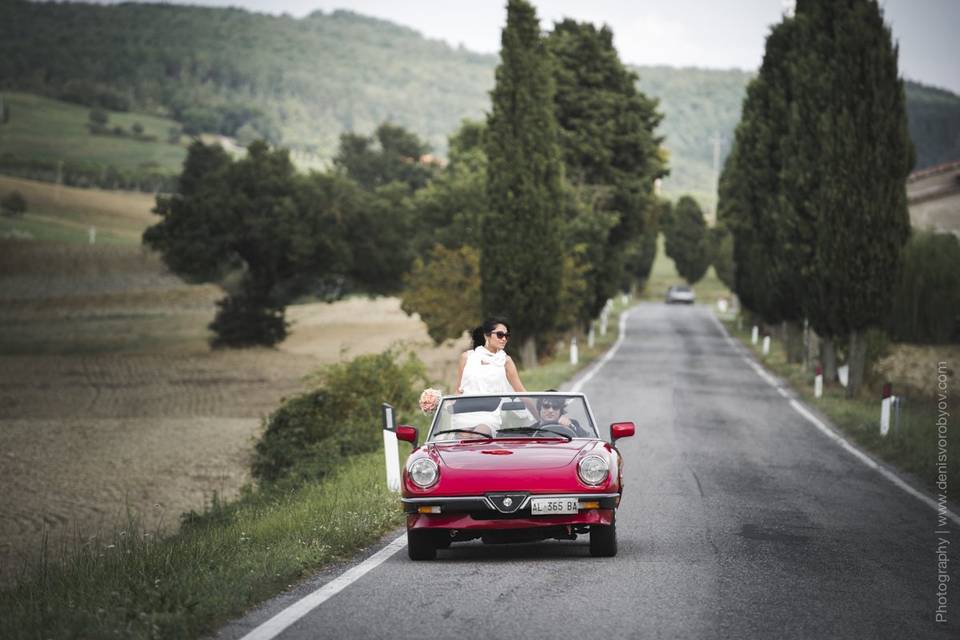 Matrimonio in Toscana - cabrio