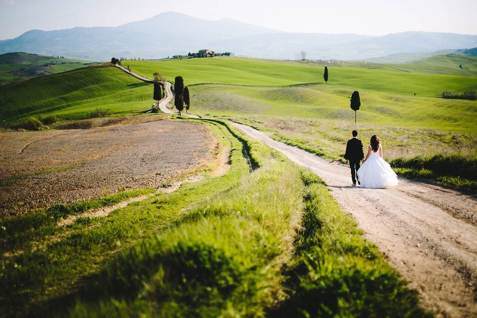 Coppia in Val'Orcia