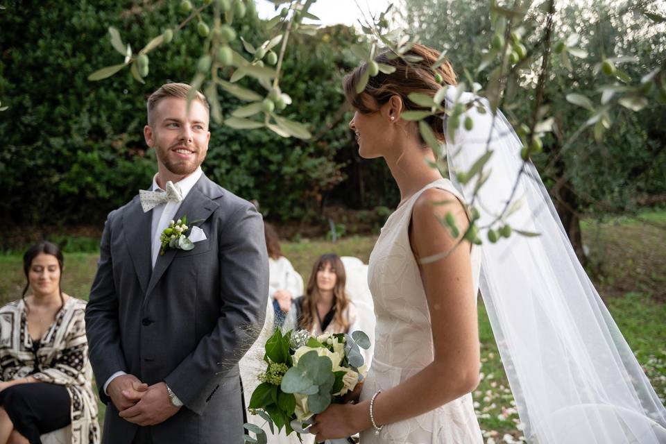 Matrimonio civile nell'oliveta