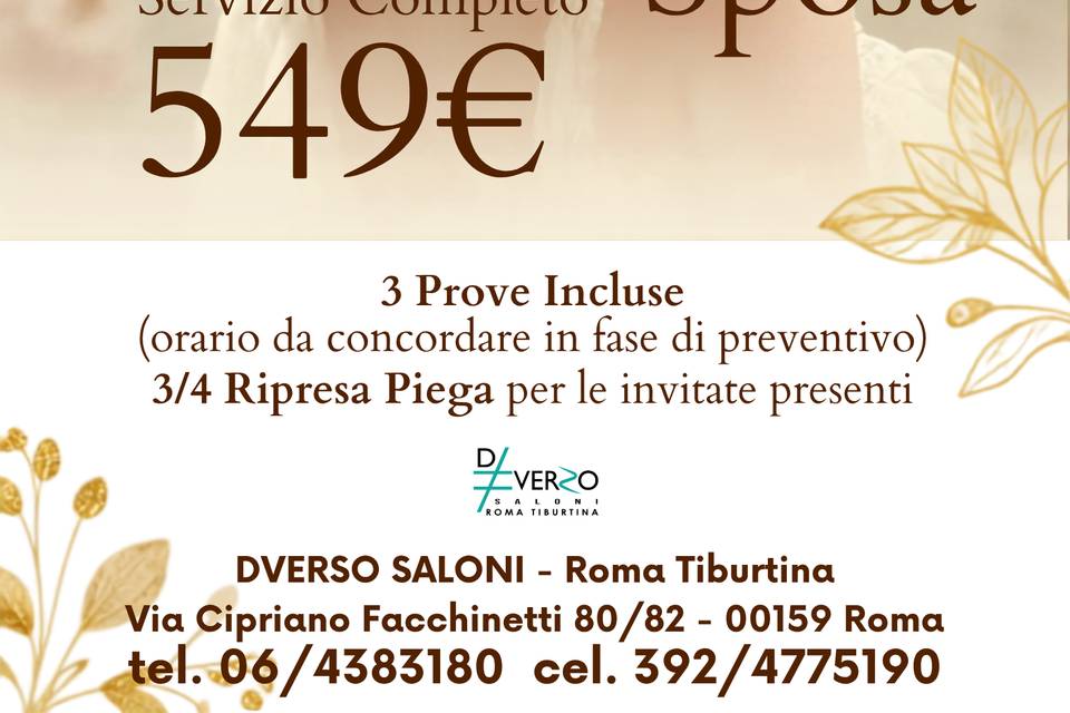 Offerta acconciatura sposa